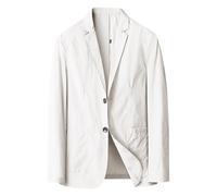 Generic Men'S Linen Jacket, White, L, 4XL, 5XL, Regular Fit, Notch Collar, Linen/100%, Regular Closure, Notch Neck, Men's Blazer