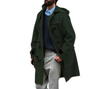 Generic Men's Long Wool Coat in Duffle Coat Style - Elegant Hooded Coat with Toggle Closures | Classic Transition Coat for a Smart Look, XL