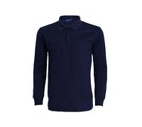 Generic Men's Navy Solid Long Sleeve Business Casual Formal Shirt, Regular Fit, L, Spread Collar, Non Iron, Long Sleeved, Denim Closure