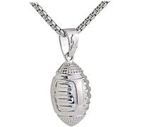 Generic Men'S Necklace 3D Stereo Rugby Football Pendant Stainless Steel Unisex Modern Sport Necklace