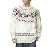 Generic Men's Norwegian Sweater with Traditional Fair Isle Pattern - Classic Winter Knit Sweater with Crew Neck | Cozy Top for the Cold Season, M