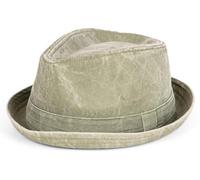 Generic Mens Pork Pie Hat with Diamond Crown (UK, Numeric, 7 1/8, Green)