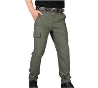 Generic Men's Summer Work Trousers Multiple Pockets Cargo Pants with Kneepad Pocket Work Utility & Safety Combat Pants Dress Trousers Breathable Durable Machine Washable for Suits, Office