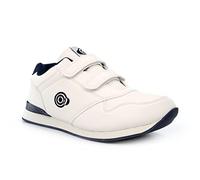 Generic Men's White 8 UK Bowling Shoes - Touch Fastening, Trainer Style, Padded Collar & Tongue