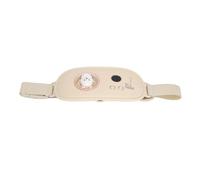 Generic Menstrual Heating Pad Fast Heating Vibrating Massage for Comfort Relief Adjustable Belt Portable Waist 12.5oz Velvet (Beige)