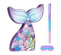 Generic Mermaid Party Game Organizer with And Blindfold, Birthday Party Supplies for Children, Festive And for The Holidays
