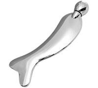 Generic Mermaid Tail Facial Tool, Stainless Steel 5.3 in / 13.5 Cm Lymphatic Drainage Massager for Face, Cooling Rolling, Targets Puffiness, Skin Tightening
