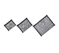 Generic Mesh Makeup Bags Large Capacity Portable with Smooth Zipper Closure 3pcs Cosmetic Pouch Set Tear-Resistant Nylon Travel Toiletry Bags for Personal Home Use