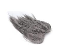 Generic Messy Buns Hair Pieces For Women, Wavy Wrap Tousled Updo Extensions with Hair Clips High Temperature Fiber For Women Girls Party and Everyday Use (Q17-Dimgray#)