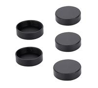 Generic Metal 5pcs 25mm Rear Lens Cover Cap for C Mount Lenses, Camera Lens Cap for CCTV TV Lenses (Black)
