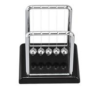 Generic Metal Balance Pendulum Balls Long Swing Stress Relief Toy for Desktop Decoration Black, Wine Red (Black bottom)