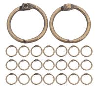 Generic Metal Book Rings Sturdy Brass and Iron Construction 50pcs for Secure Binding and Quick Content Access, Small Loose Leaf Rings with Easy Open Design for Cataloging and Office Use
