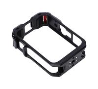 Generic Metal Camera Cage for Osmo 360, Expandable Cold Shoe Mount Panorama Camera Case Aluminum Alloy Safety Lock Protective Frame with Silicone Lens Cap, Ideal for Video Recording (Black)