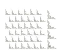 Generic Metal Corner Protector, White Iron Retro Antique Corner Pieces for Wooden Box Decoration, Book Corners Decor for Photo Album, Scrapbook