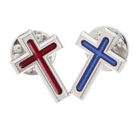 Generic Metal Cross Pin Brooch 2Pcs Religious Lapel Pins for Communion and Confirmation Occasions Easy Fastening