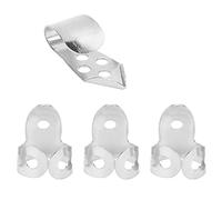 Generic Metal Finger Picks Durable Guitar Parts for Basic Practice,Stage Performance,3 Index Fingers Picks+1 Thumb Pick, Light, Portable, for Beginners, Professionals (Silver)