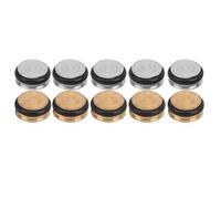 Generic Metal Flute Plug 10pcs Universal Fastener Open Hole Soft Silicone Gold Silver Wind Instrument Repair Parts for Beginners