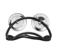 Generic Metal Foot Tambourine Percussion Instrument with Jingle Bells for Stage Performances and Jam Sessions, Compact ABS Body and Elastic Strap, 1 Pc for Musicians and Music Lovers (Black)