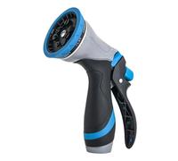 Generic Metal Garden Hose Nozzle 9 Spray Pattern High Pressures Hand Sprayer with Leak-Proof Aluminum Construction for Watering Plants Washing Cars Pet Shower (Water Gun)