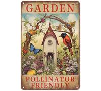 Generic Metal Garden Sign 8x12 Inch, Tin, Vintage, Wall Mount, Funny Signs, Garden Pollination