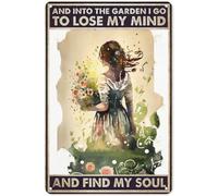 Generic Metal Garden Sign 8x12 Inch Vintage Hippie Wall Mount