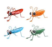 Generic Metal Grasshopper Figurine Yard Art Locust Lawn Ornament, Iron Garden Decorative Wall Sculpture, Cute Grasshopper Outdoor Wall Art Decorative for Backyard, Patio, Tree, Lawn (4pcs)