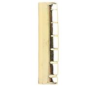 Generic Metal Guitar Nut, 43mm Pre Slotted Replacement for 6 String Folk Guitars, Brass in Gold, Ideal for Players