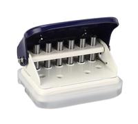 Generic Metal Handheld 6 Hole Puncher Efficient Position Punch for A4 A5 B5 Paper Dark Blue