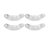 Generic Metal Heel Plates Shoe Protectors 2 Pairs Sturdy Boot Heel Taps Anti-Wear Sole Repair Pads with Easy DIY Installation for Outdoor Hiking and Shoe Maintenance