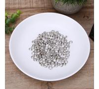 Generic Metal Round Hole Eyelet Grommet Kit Suitable for Decorative Bags, Leather Bracelets Black 4mm 100 Set Eyelet (Silver)