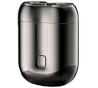 Generic Metal Shell Mini Electric Shaver for Men, Rechargeable Wet Dry Pocket Travel Shaver, Dual Head, Type-C Charging, Full Body Washable