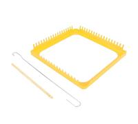Generic Metal Square Weaving Loom Kit 18 Teeth Fine Frame for Tapestries Scarves Hats Portable Craft Supplies