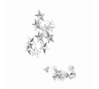 Generic Metal Star Stud Rivet Spike Screw Durable DIY Decoration for Leathercraft Bags Shoes Zinc Alloy 14mm 10pcs (14mm Convex Silver)