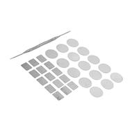 Generic Metal Stickers Makeup Colorful Palette for Eyeshadow Palette Set Adhesive for Creating Your Own, 1 Metal Sticker and 30 Iron Sheets for Makeup Depotting, Not Magnets