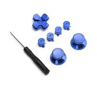 Generic Metal Thumbstick Replacement, Durable Aluminum Button for Controller, Simulates Grip for Better Game Experience, 7 Buttons Set for Gamers (Blue)