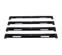 Generic Metal Toolbox Mounting Bracket Set for Stacktech Durable and Sturdy Garage Organizer 4pcs Black (Large Size 3.8x7.8cm)