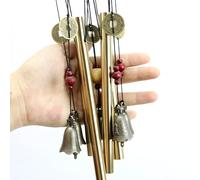 Generic Metal Wooden Bell Wind Chimes, Round Thick Frosted Texture Wall Hanging, Crisp Music Chimes with Indoor Outdoor Door Balcony, Ideal for Home Decor Gift (G-19)