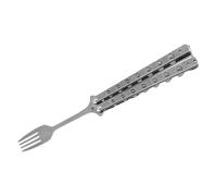 Generic Metallic Butterfly Fork for Outdoor Activities, Argent Handle