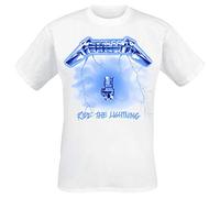 METALLICA - RIDE THE LIGHTNING (WHITE) WHITE T-Shirt, Front & Back Print Medium
