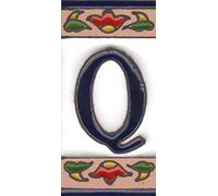 Generic Mexican Chilli Ceramic Tile Set, Dark Blue, 7.5cm x 3.5cm, House Numbers & Letters, Wall Mount, Welcome Sign & Personalization