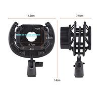 Generic Mic Shock Mount, Shock Mount For Microphone Microphone Stand Condenser Net 180° Foldable For Live Streaming, Video Making, Teaching and More