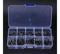 Generic Micro Tact Switch Variety Pack for Toy TV Audio Device, Plastic Push Button Switch Assortment Set for Home Appliance - 100pcs 10 Value 6x6x4.3-13mm