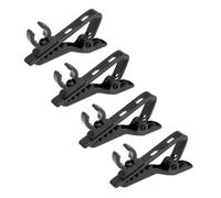 Generic Microphone Clip Noise Reduction Rubber Mat Metal Clip 4PCS for Professional Presenters and Speakers 2.5x3.4x1cm (Black)