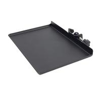 Generic Microphone Clip Tray Stand with Sound Storage Tray Sprayed Metal Bracket for Live Broadcast Raised Edge Holder for Accessories Easy Install Clamp for Mic Stands