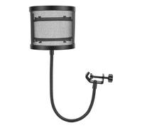 Generic Microphone Pop Filter, ABS Material Windscreen Spit Protection with Uniformly Spaced Mesh for Live Streaming Recording Voice Protection