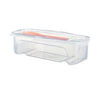 Generic Microwave Pasta Cooker with Strainer, Heat Resistant Pasta Steamer, Spaghetti Noodle Cooking Box, Kitchen Accessories, 26*9*8cm, 1.3L