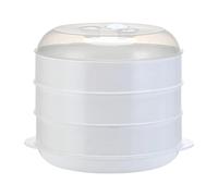 Generic Microwave Steamer Round Steam Cooker With 3 Tier, BPA Free Heating Steamer With Lid for Dim Sum, Dumplings, Buns, Chicken, Poultry, Meat, Fish and Vegetables, Large