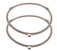 Generic Microwave Turntable Rings 2pcs Plastic Round Wear-Resistant Rotating Support for Microwave Oven Kitchen Use