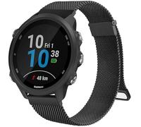 Generic Milanese Loop Stainless Steel Metal Band for Garmin Forerunner 55/645/245, Black, One Size, Magnetic Clasp, Mesh, Watch Band, Strap