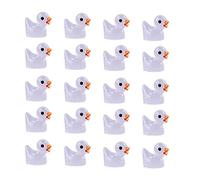 Generic Mini Animal Figures, Pack of 20 Miniature Yellow Ducks, Glow in The Dark Duck Miniature Figures, Duckling Miniature Ornament for DIY Dollhouse Decoration, Fairy Garden Plants Decor